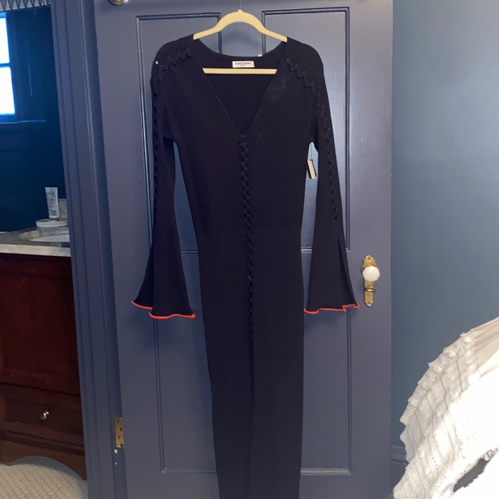 OPENING CEREMONY 2002 black maxi knit dress